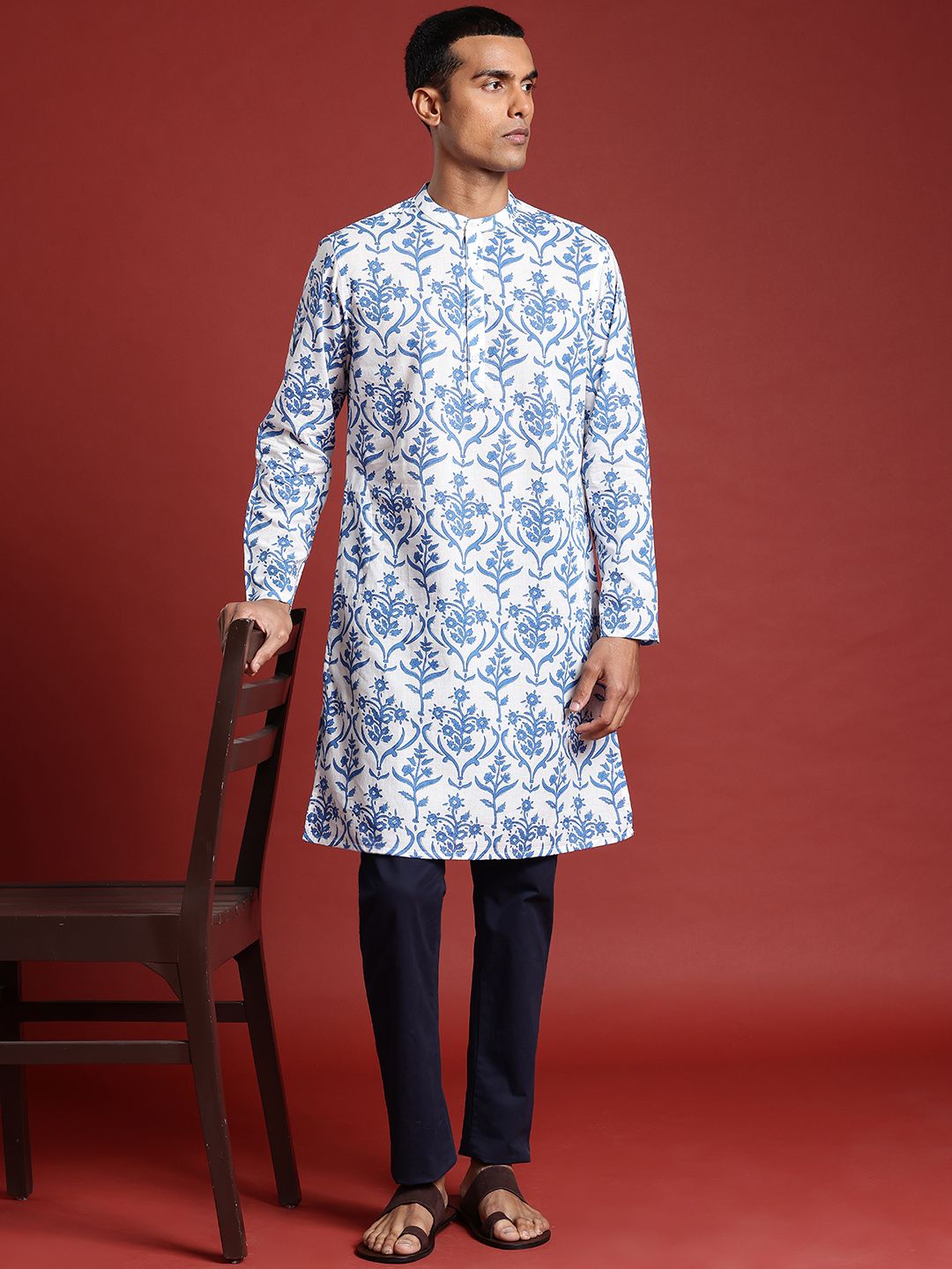 Anouk Men Ethnic Motifs Printed Pure Cotton Kurta