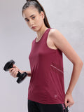 HRX by Hrithik Roshan Women Rapid-Dry Round Neck Training Tshirt with Mesh Detail
