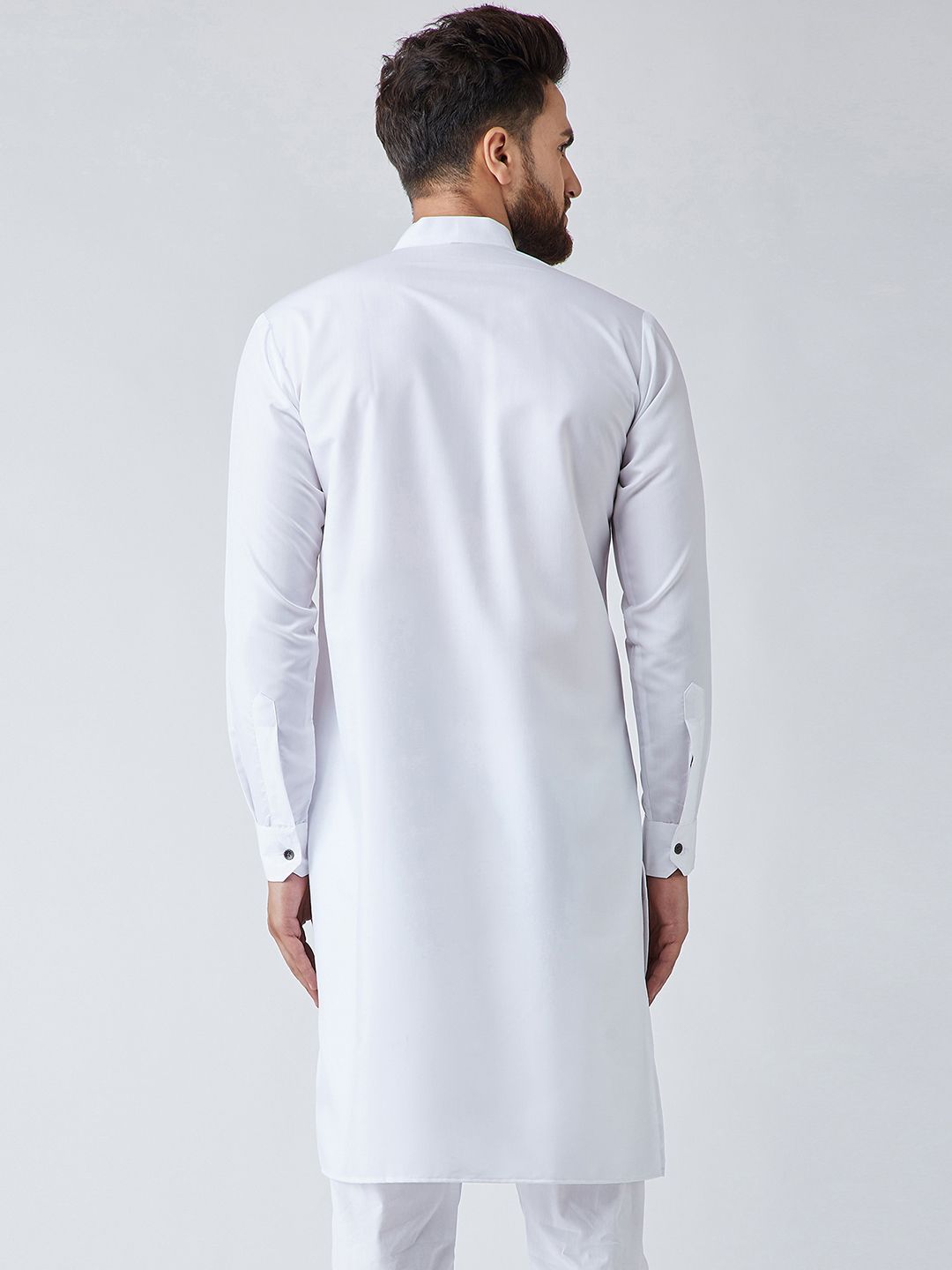 SOJANYA Lelaki Putih Solid Pathani Kurta