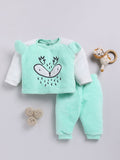 Moms Love Infant Girls Embroidered Sweatshirt With Joggers