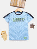 HRX by Hrithik Roshan Boys Rapid-dry Typography Printed Sports T-shirt
