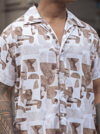 Powerlook Men Cuban Collar Graphic Printed Casual Shirt