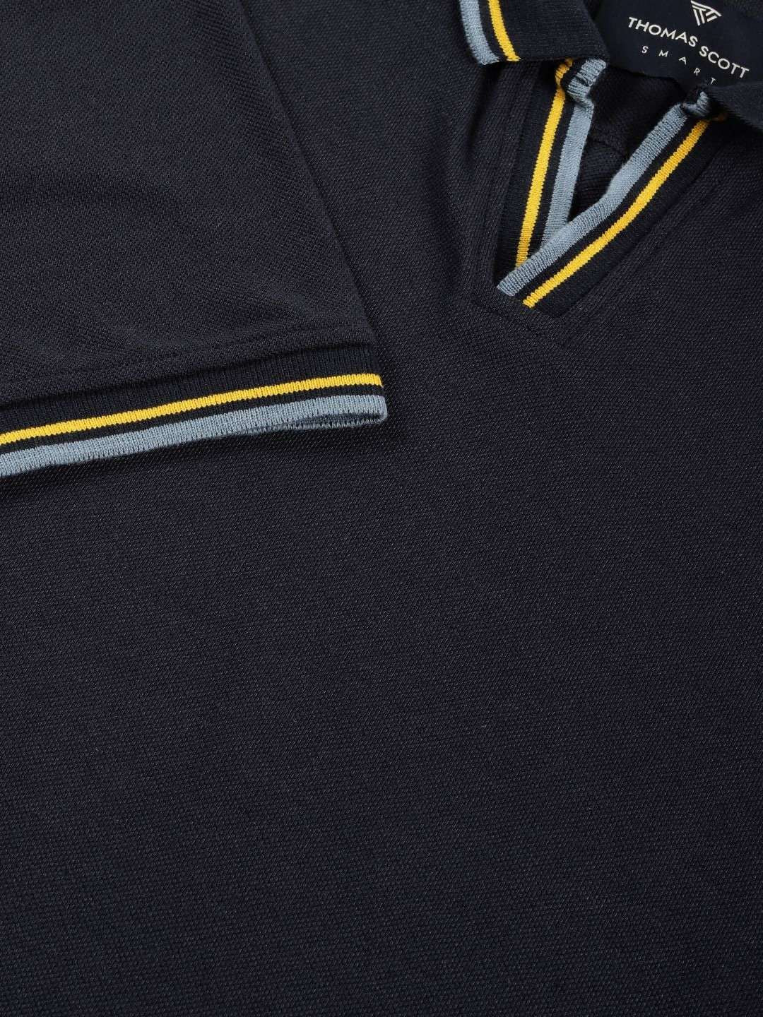 Thomas Scott Men Solid Polo Collar T-shirt