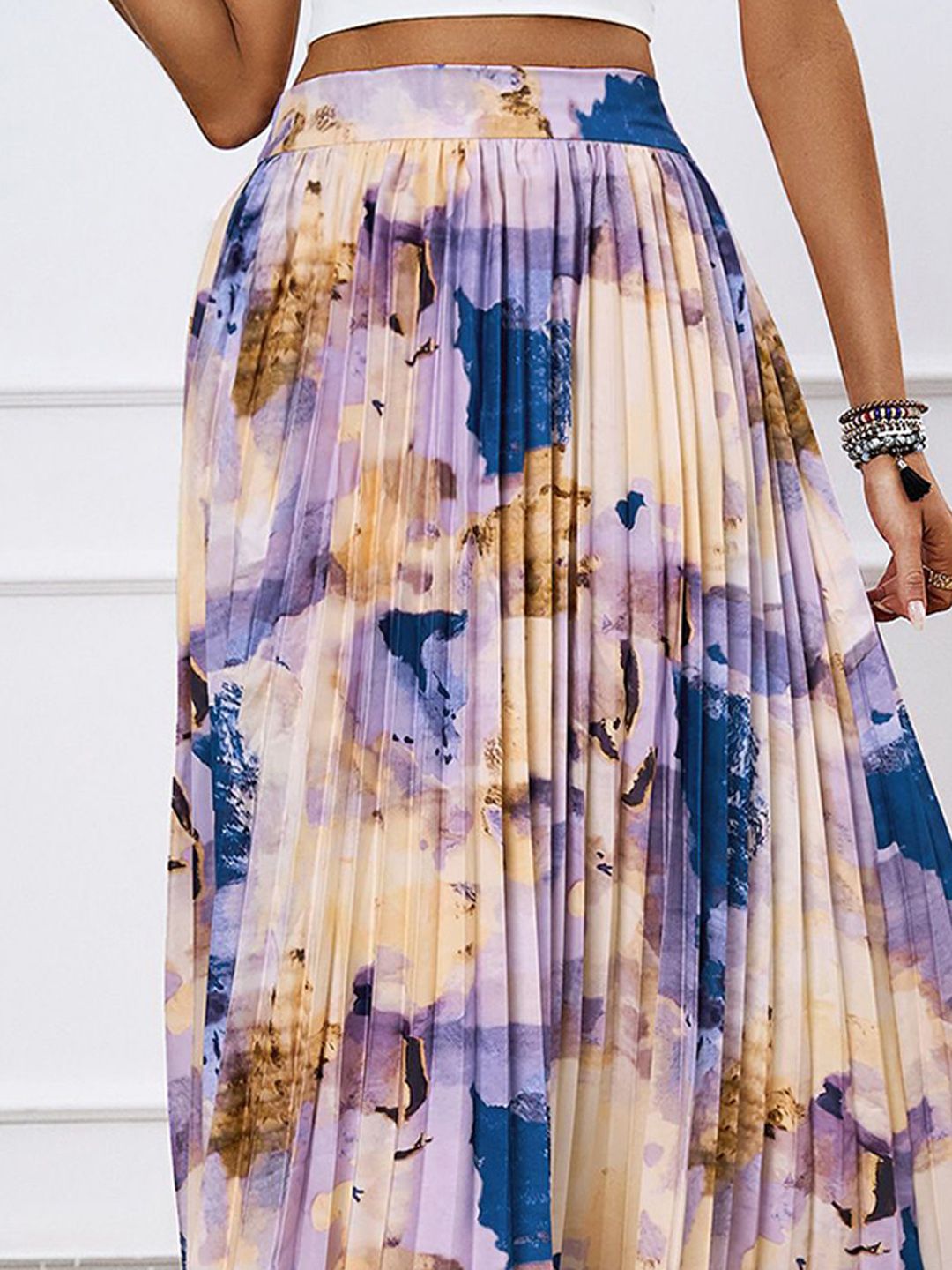 all about you Printed A-Line Maxi Skirt