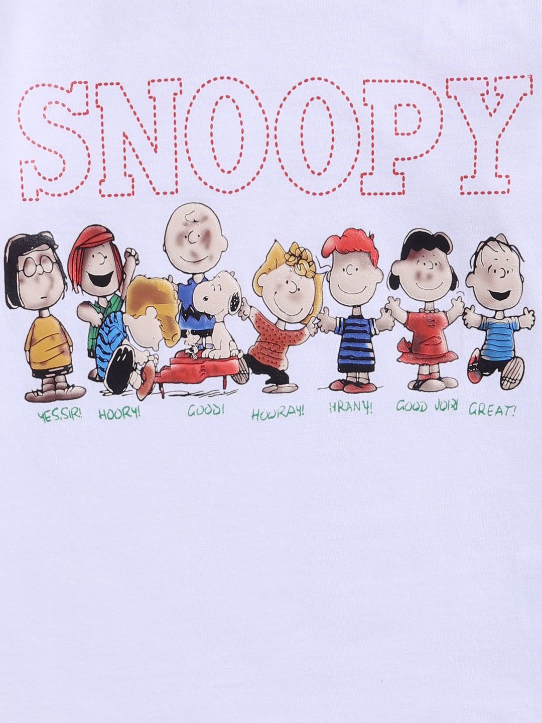 Happy Faces Boys Snoopy Printed Pure Cotton T-shirt