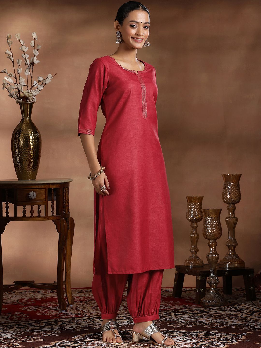 Libas Straight Kurta with Salwar & Dupatta
