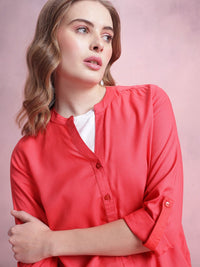 DressBerry Mandarin Collar Casual Shirt