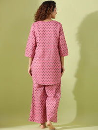 SANSKRUTIHOMES Ethnic Motifs Printed Pure Cotton Night suit