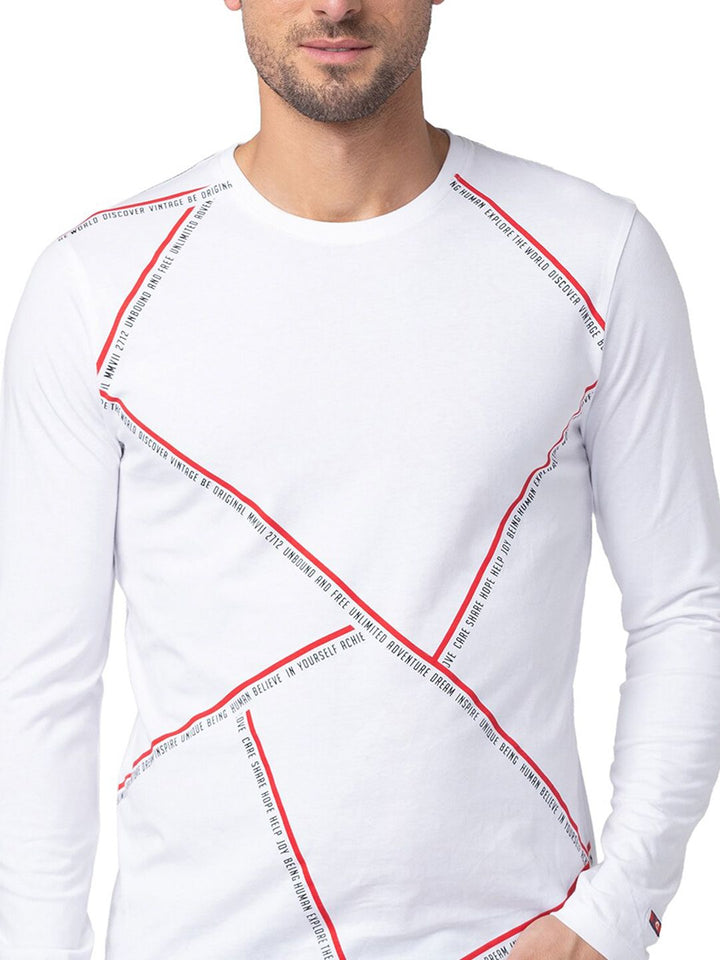 Being Human Geometric Printed Round Neck Pure Cotton Regular T-shirt