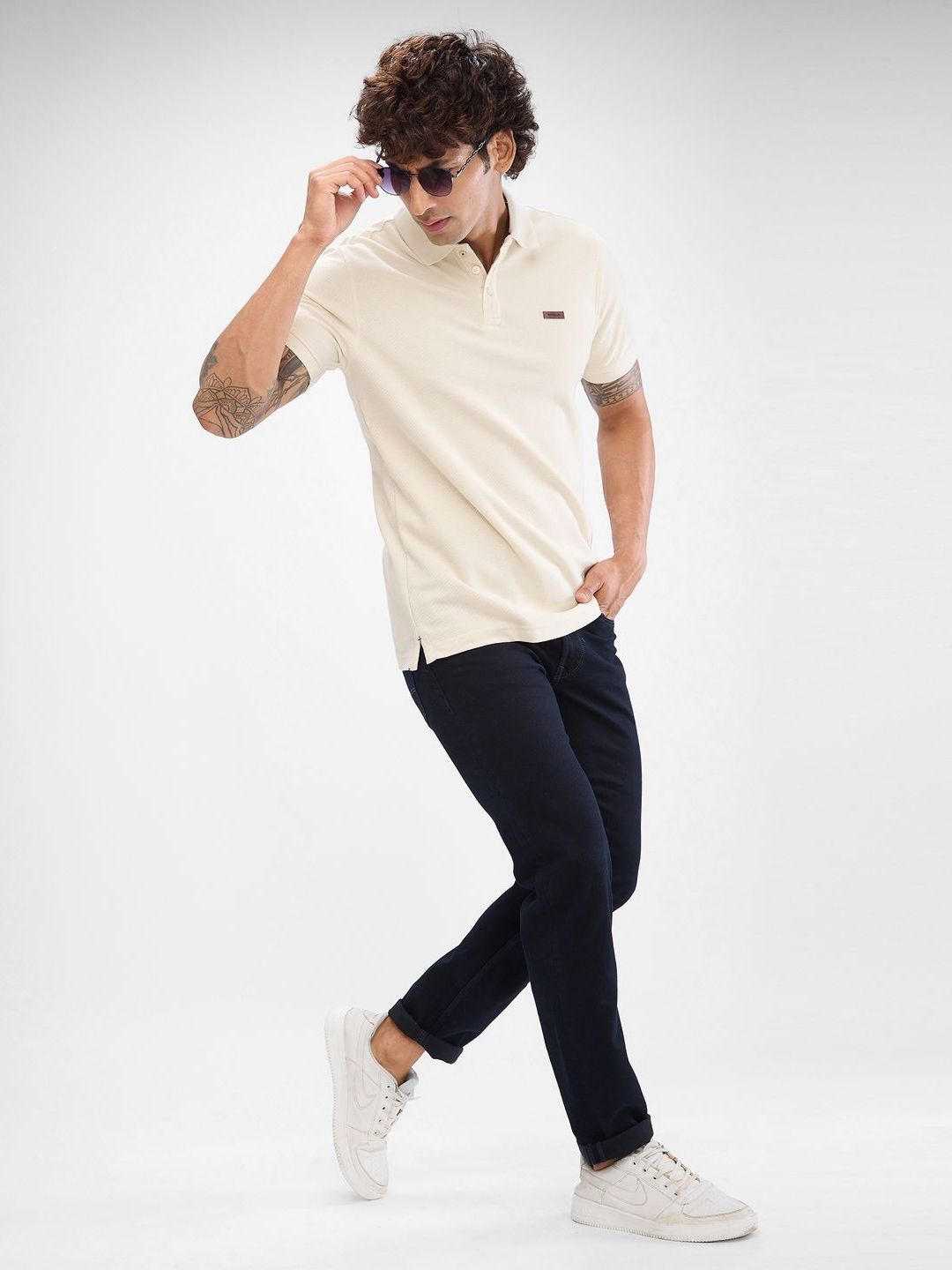 SPYKAR Men Polo Collar Solid Slim Fit T-shirt