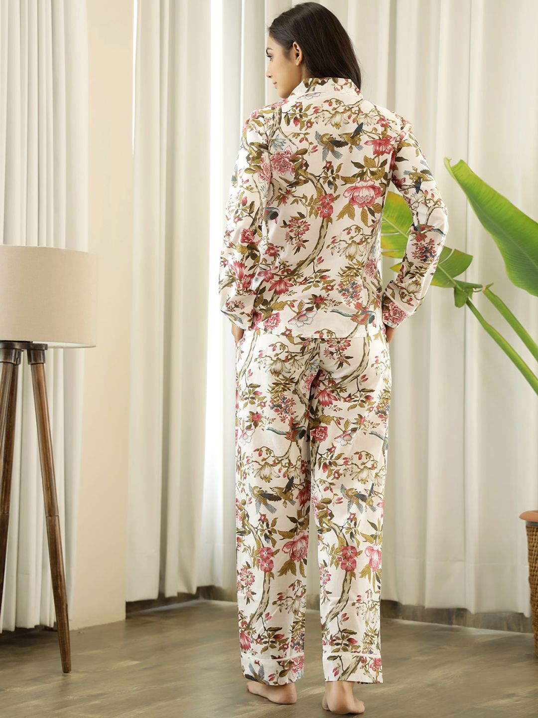 SANSKRUTIHOMES Women Printed Cotton Night suit