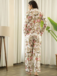 SANSKRUTIHOMES Women Printed Cotton Night suit