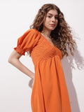 DressBerry Weekend Chic Smocked Empire Dress