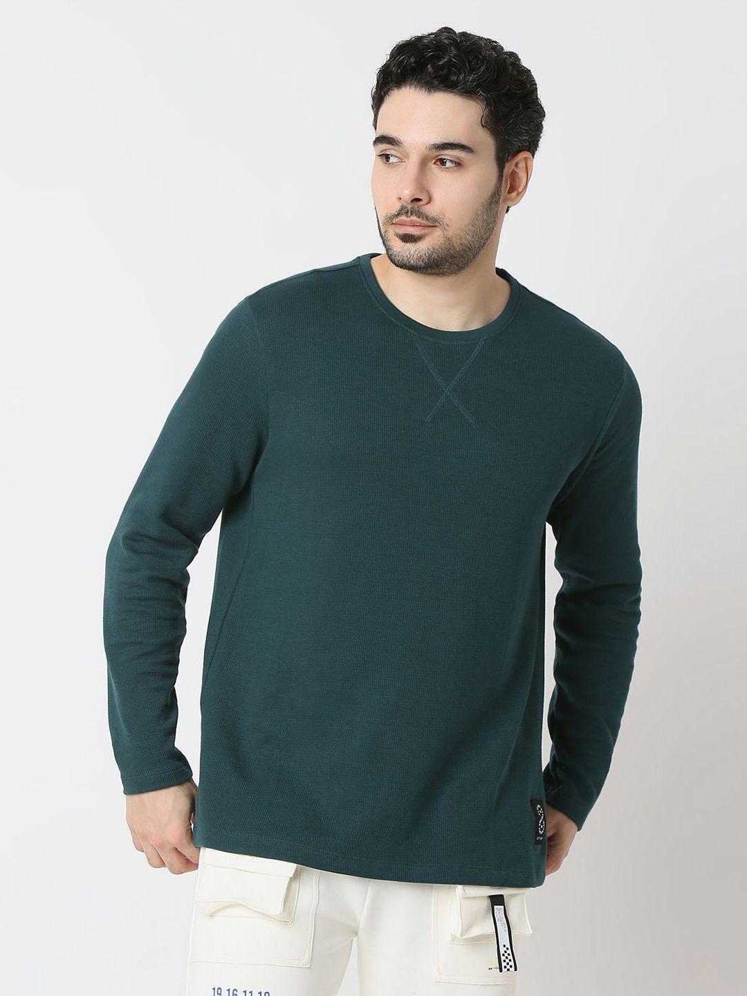 SPYKAR Men Solid Round Neck Cotton T-shirt