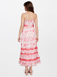 AND Floral Shoulder Strap Smocked Maxi Dress
