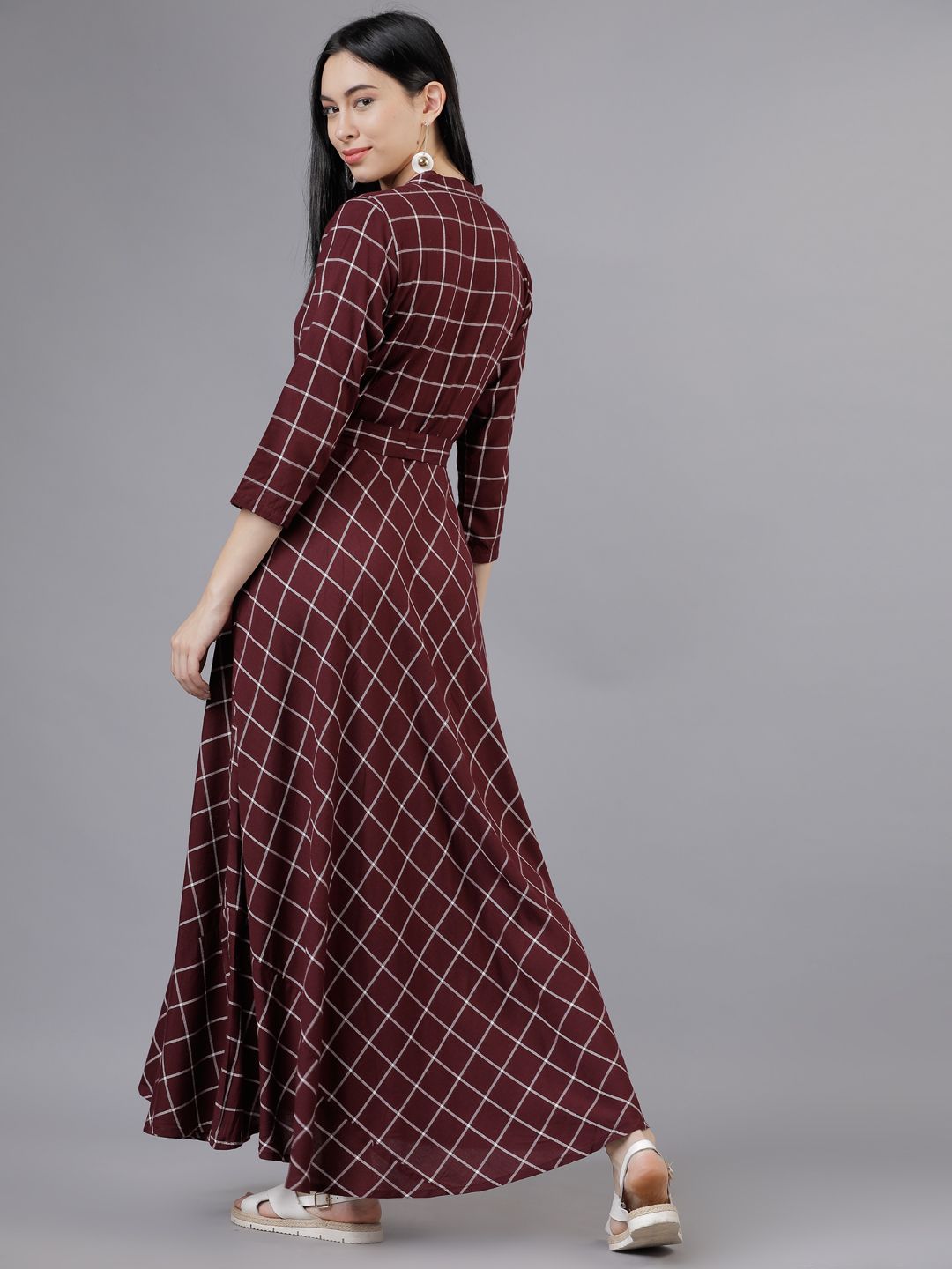 Tokyo Talkies Women Maroon Maxi Dress