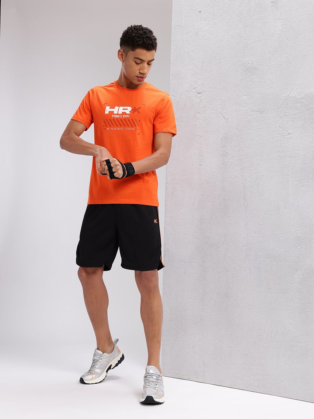 HRX by Hrithik Roshan Brand Logo Printed Training T-shirt