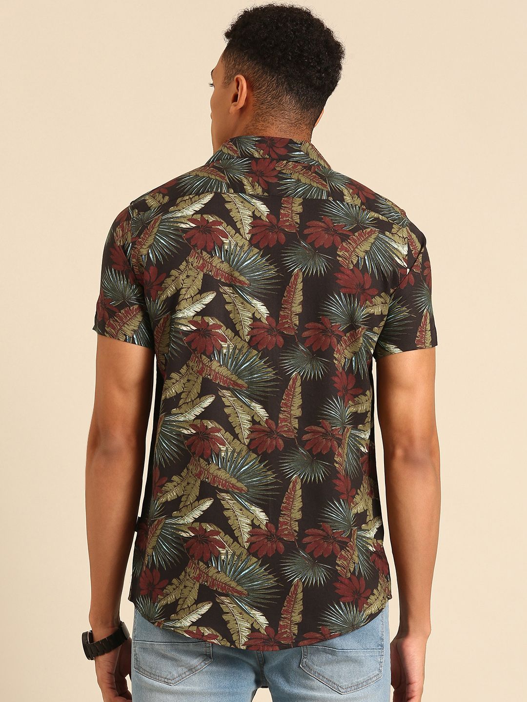 Being Human Slim Fit Floral Printed Casual Shirt