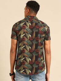 Being Human Slim Fit Floral Printed Casual Shirt