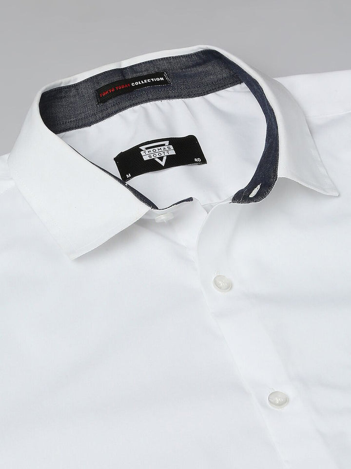 Thomas Scott Spread Collar Classic Fit Slim Fit Pure Cotton Formal Shirt