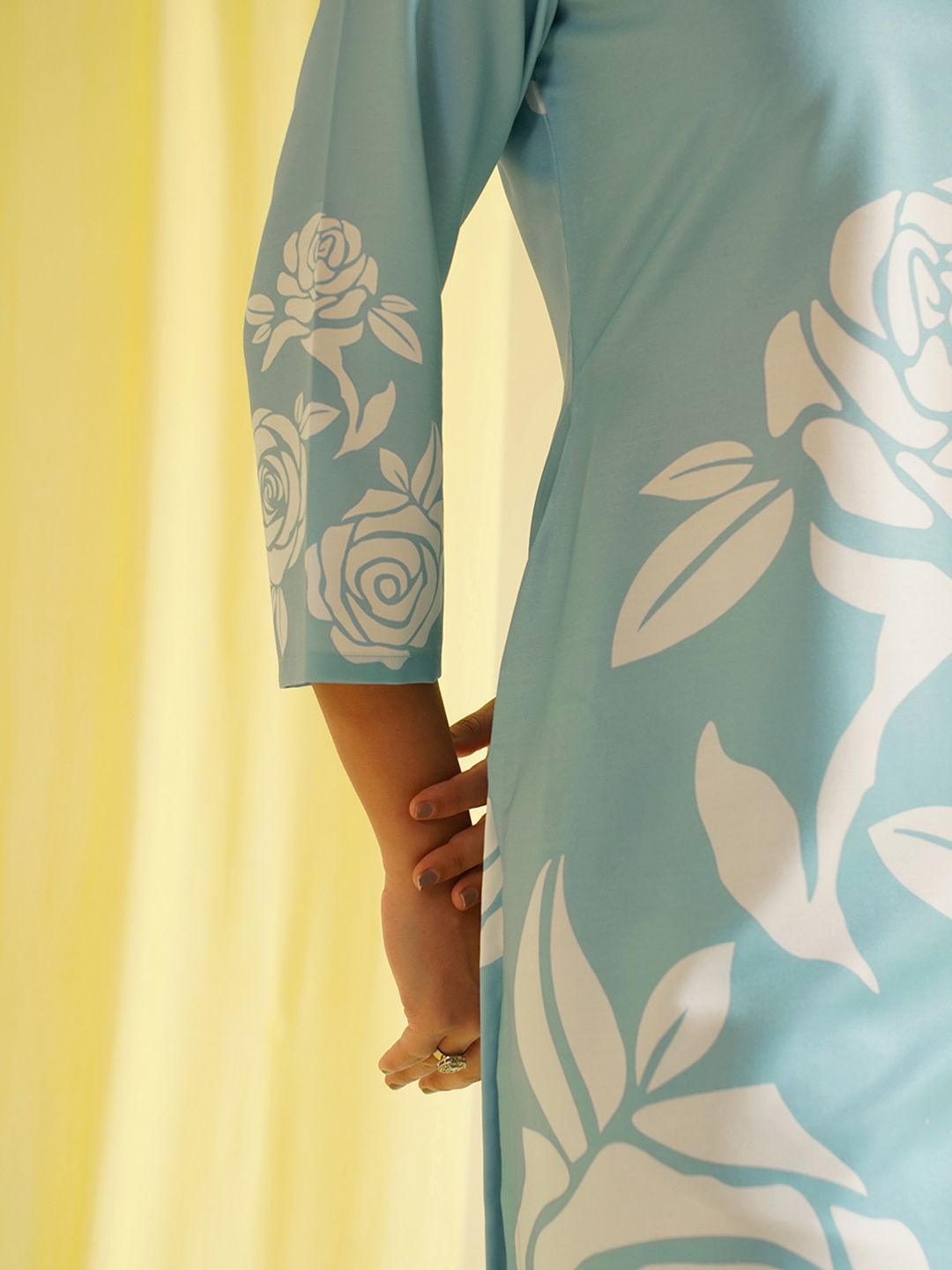 KALINI Women Floral Printed Regular Kurta with Trousers