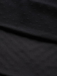 SASSAFRAS Black Self Design Dobby Weave A-Line Dress