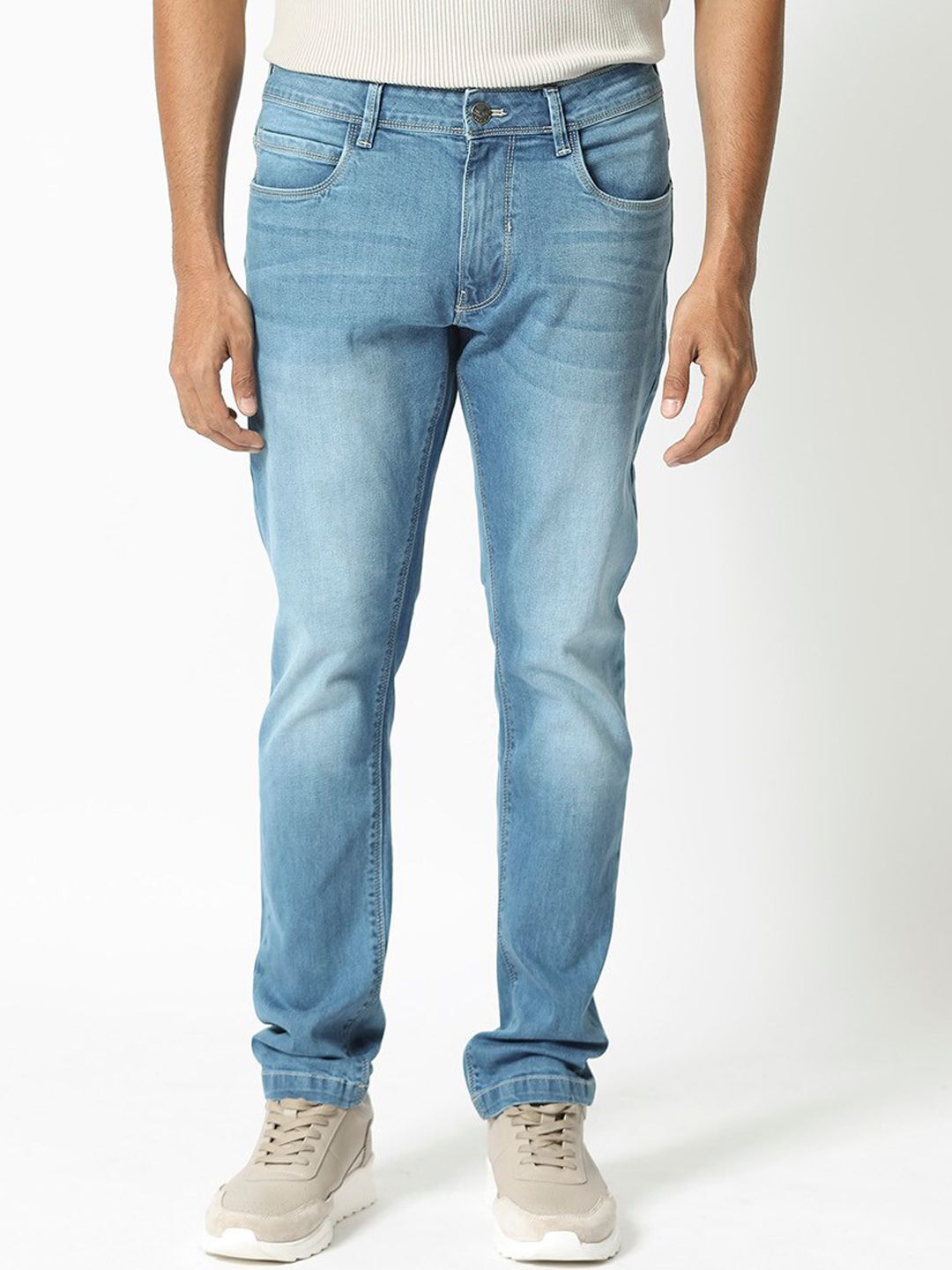 RARE RABBIT Men Night Hawk Slim Fit Mid-Rise Stretchable Jeans