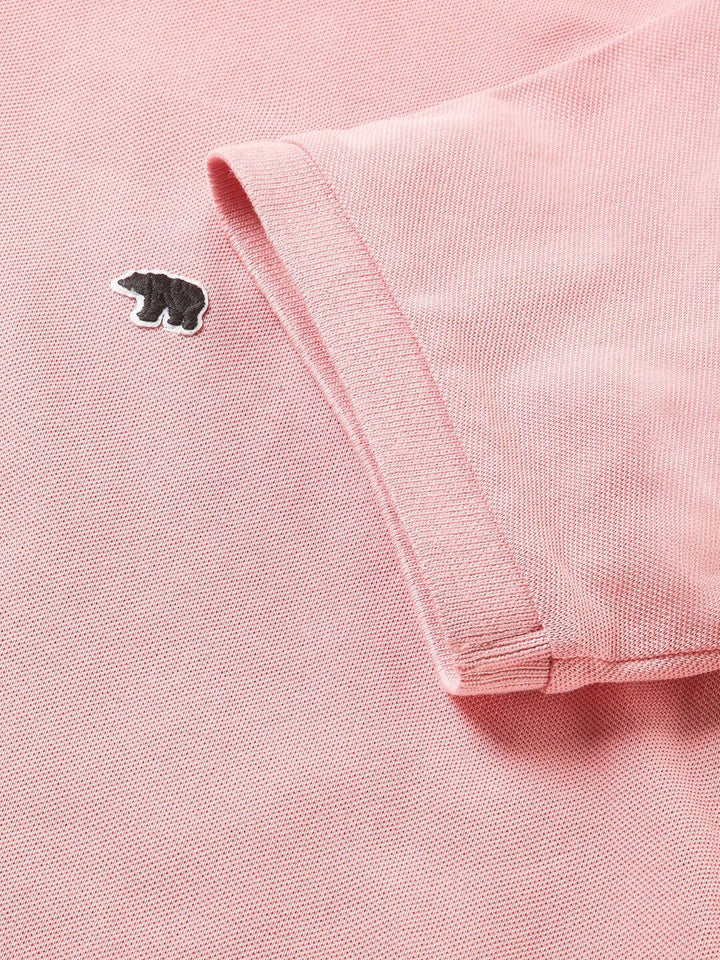 THE BEAR HOUSE Men Solid Slim Fit Cotton Polo Collar T-Shirt