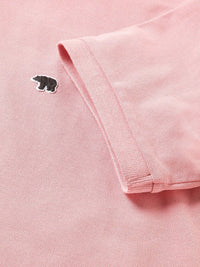 THE BEAR HOUSE Men Solid Slim Fit Cotton Polo Collar T-Shirt