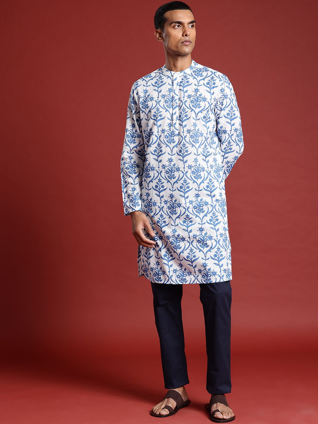 Anouk Men Ethnic Motifs Printed Pure Cotton Kurta