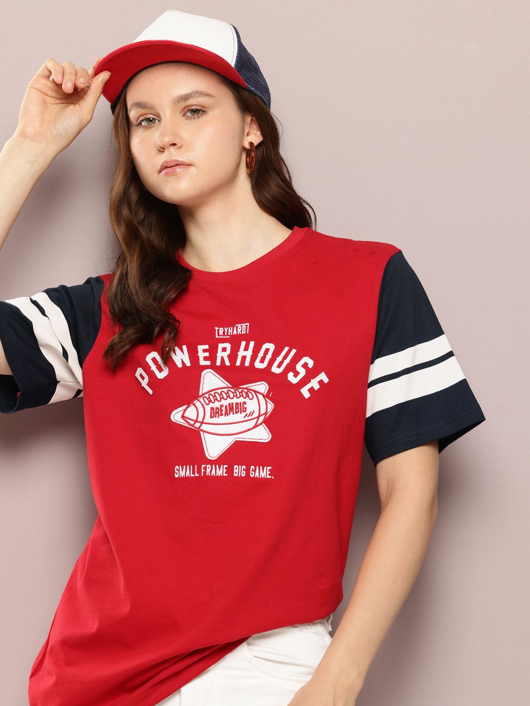DILLINGER Typography Printed Oversized Pure Cotton T-shirt