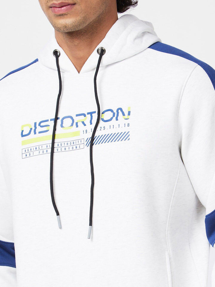 SPYKAR Typography Printed Cotton Hooded Pullover Sweatshirt