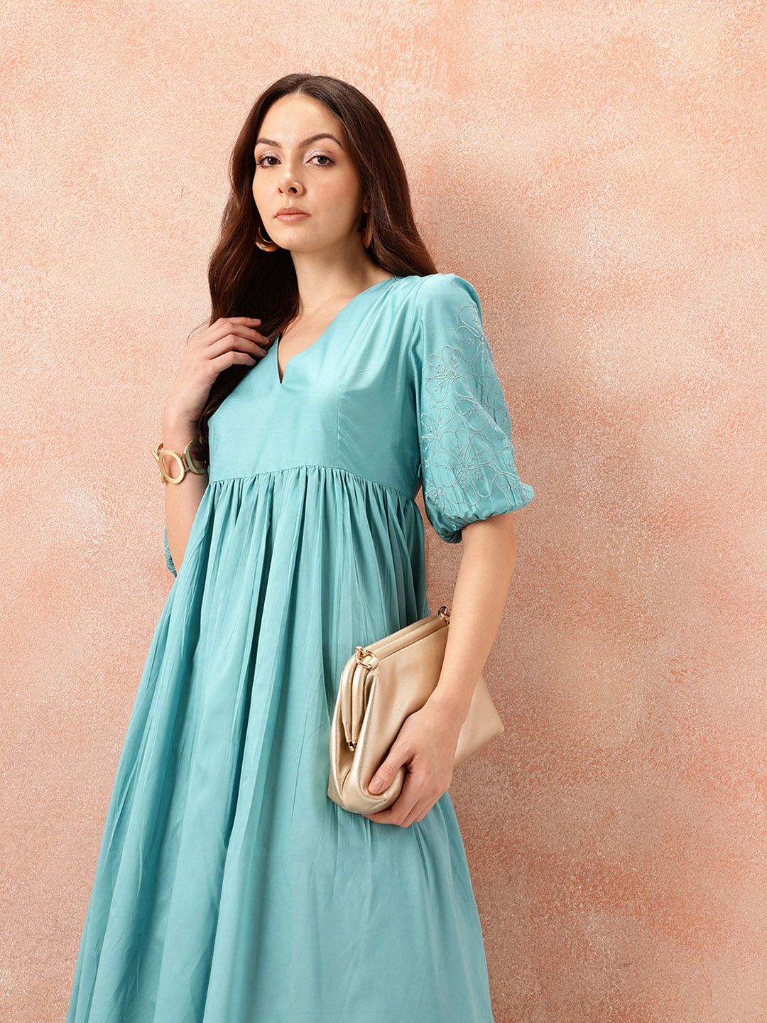 all about you Empire Midi Ethnic Dress