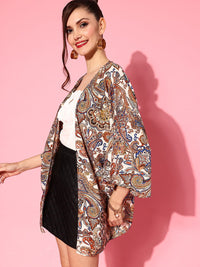 Berrylush Women Classic White Printed Vacay Attire