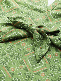 all about you Printed A-Line Ethnic Dress with Belt