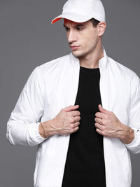 HRX by Hrithik Roshan Rapid-Dry & ANti-Microbial Finish Typography Printed Tailored Jacket