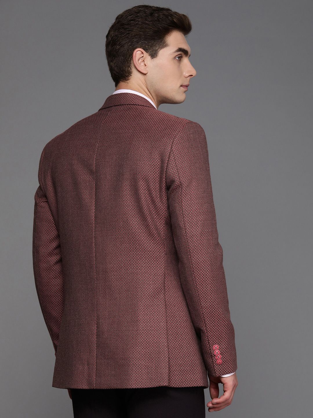 Raymond Men Self Design Single Breasted Formal Blazer