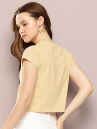 DILLINGER Printed Crop Pure Cotton T-shirt