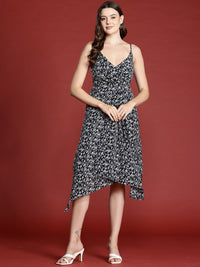 all about you Floral Print Asymmetric Wrap Dress