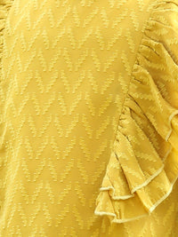 Cutiekins Girls Self Design Ruffles Top