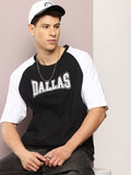 DILLINGER Men Typography Printed Embossed Oversized T-shirt