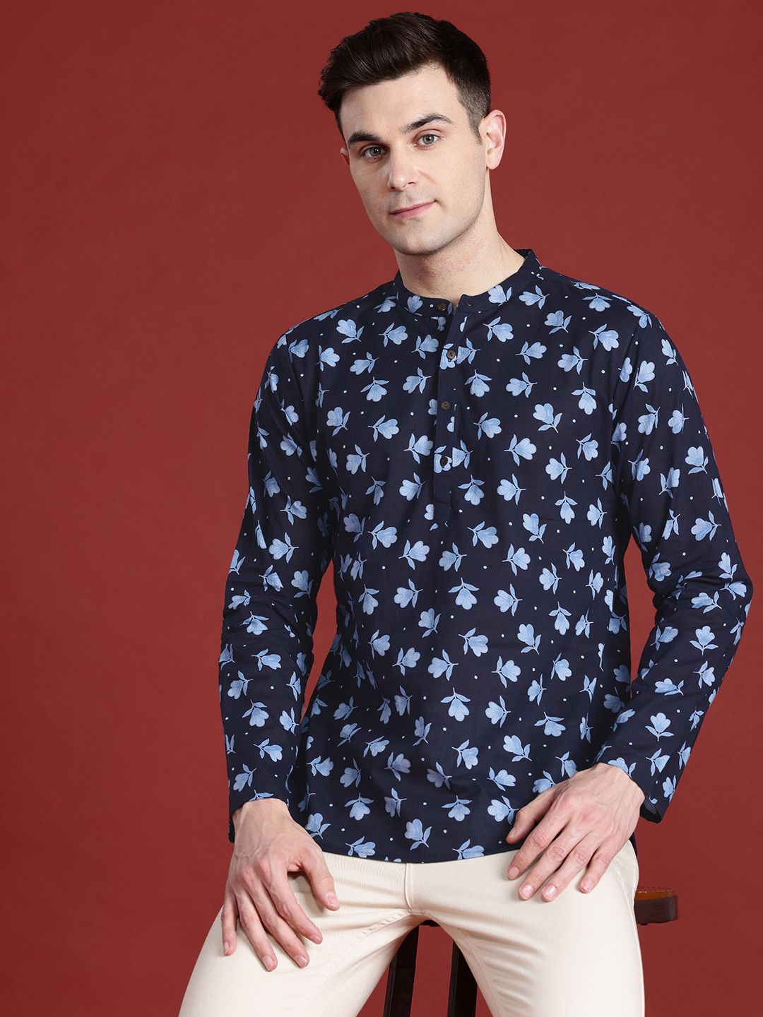 Anouk Floral Printed Pure Cotton Kurta