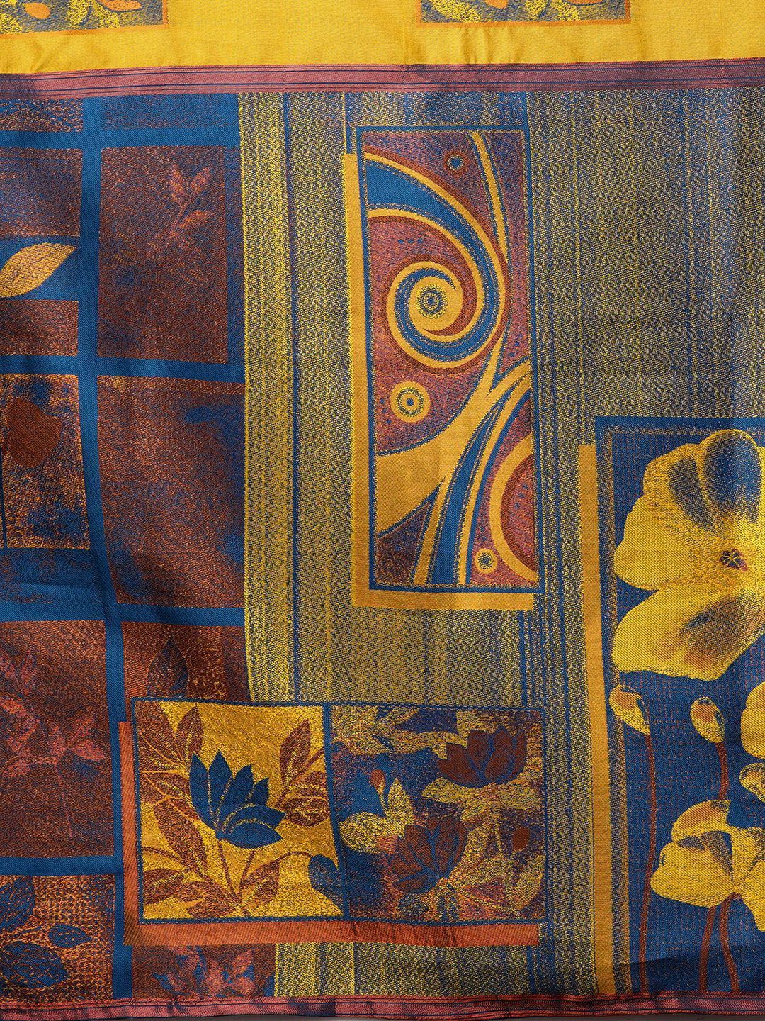 KALINI Floral Woven Design Zari  Banarasi Saree