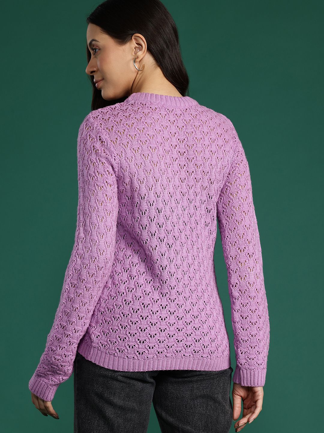 DressBerry Open-Knit Pullover