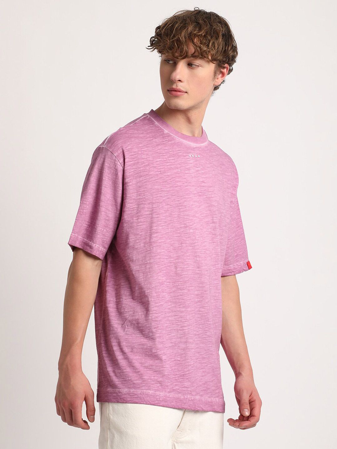 THE BEAR HOUSE Round Neck Drop-Shoulder Pure Cotton T-shirt