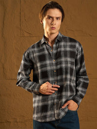 Dennison Men Drop Shoulder Oversized Checked Shirt