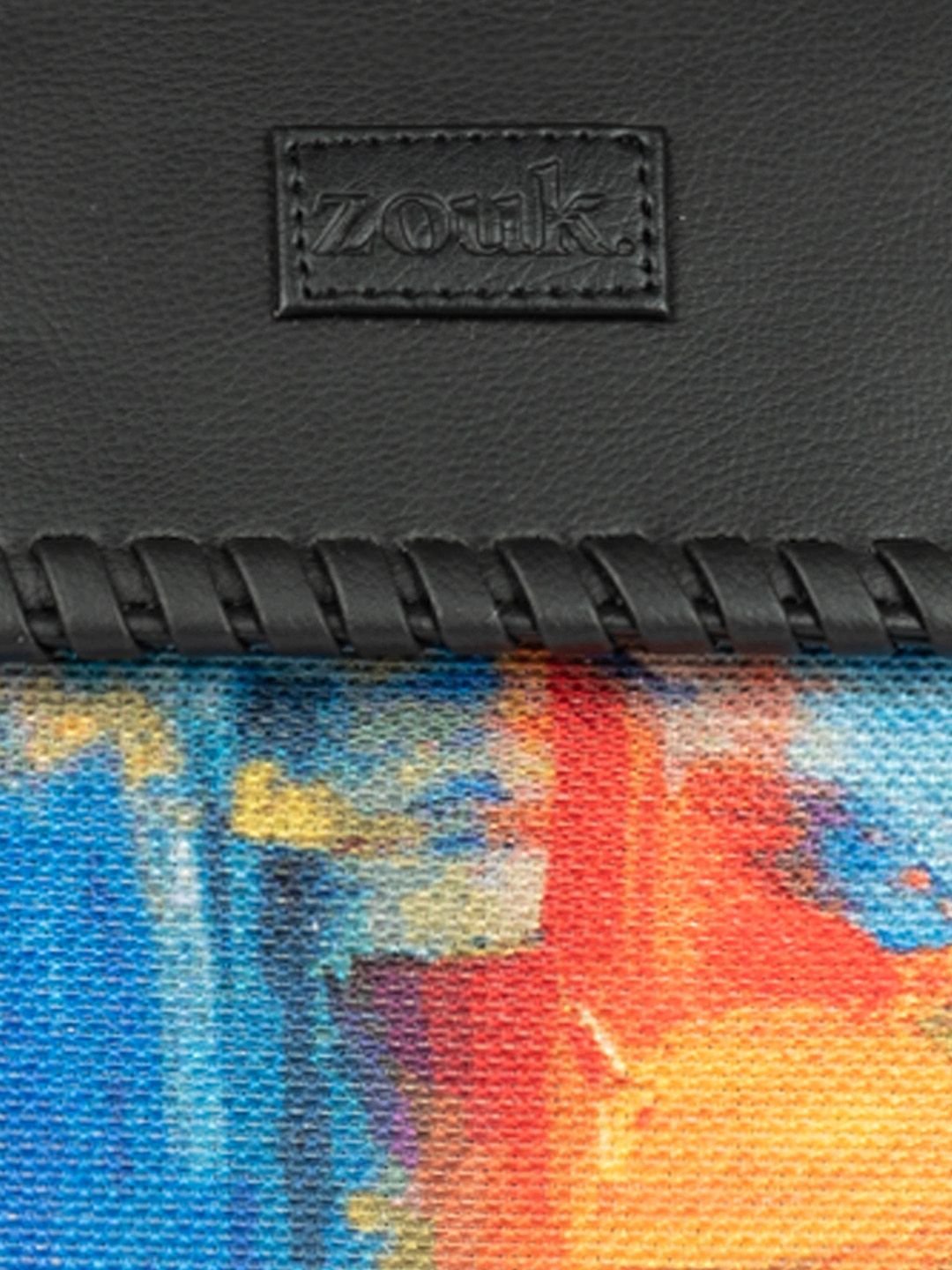 ZOUK Abstract Printed Structured Handheld Bag