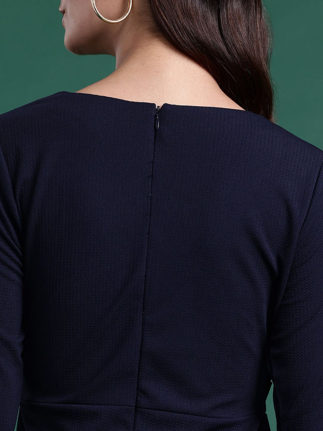 DressBerry Pleated Detail Wrap Dress