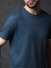 RARE RABBIT Men Gis Slim Fit Cotton T-Shirt