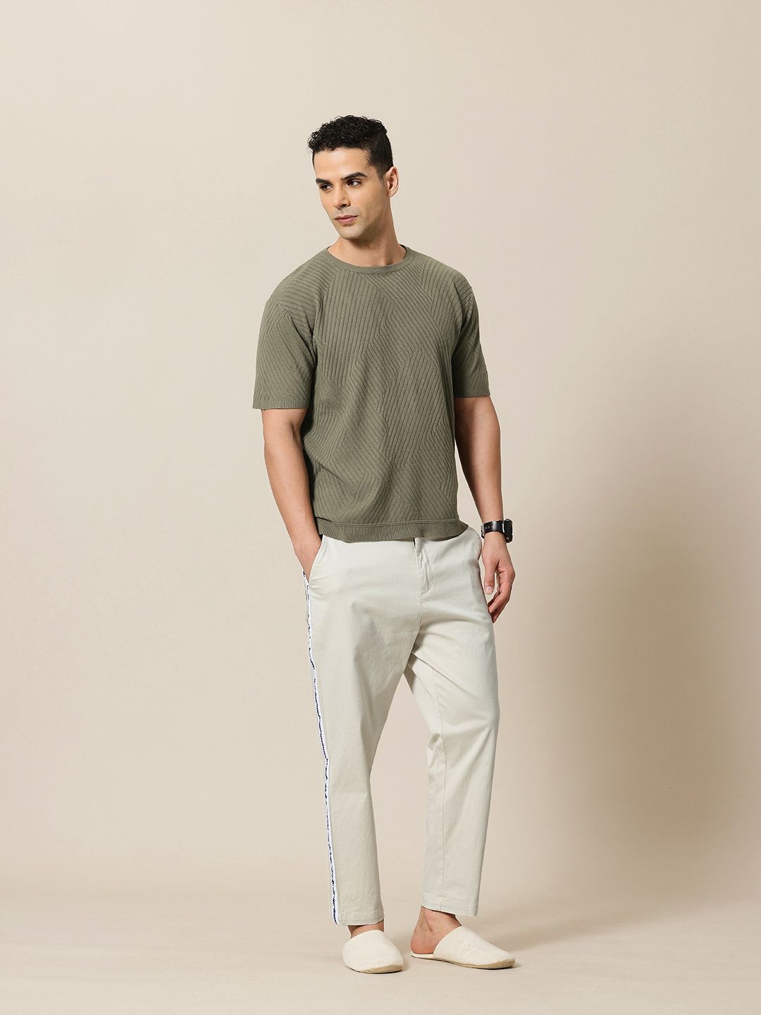 Mr Bowerbird Men Liberal Fit Trousers